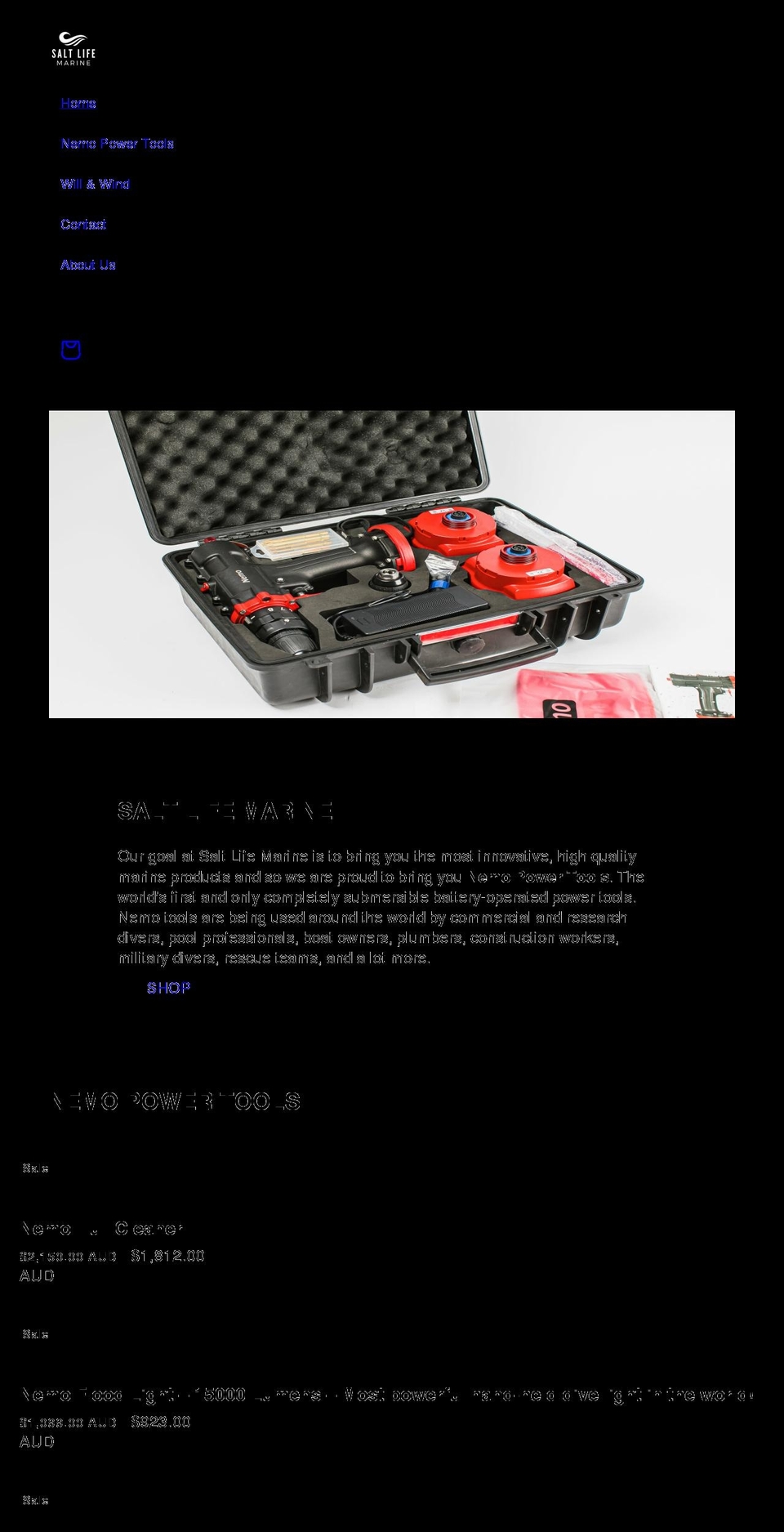 saltlifemarine.com shopify website screenshot