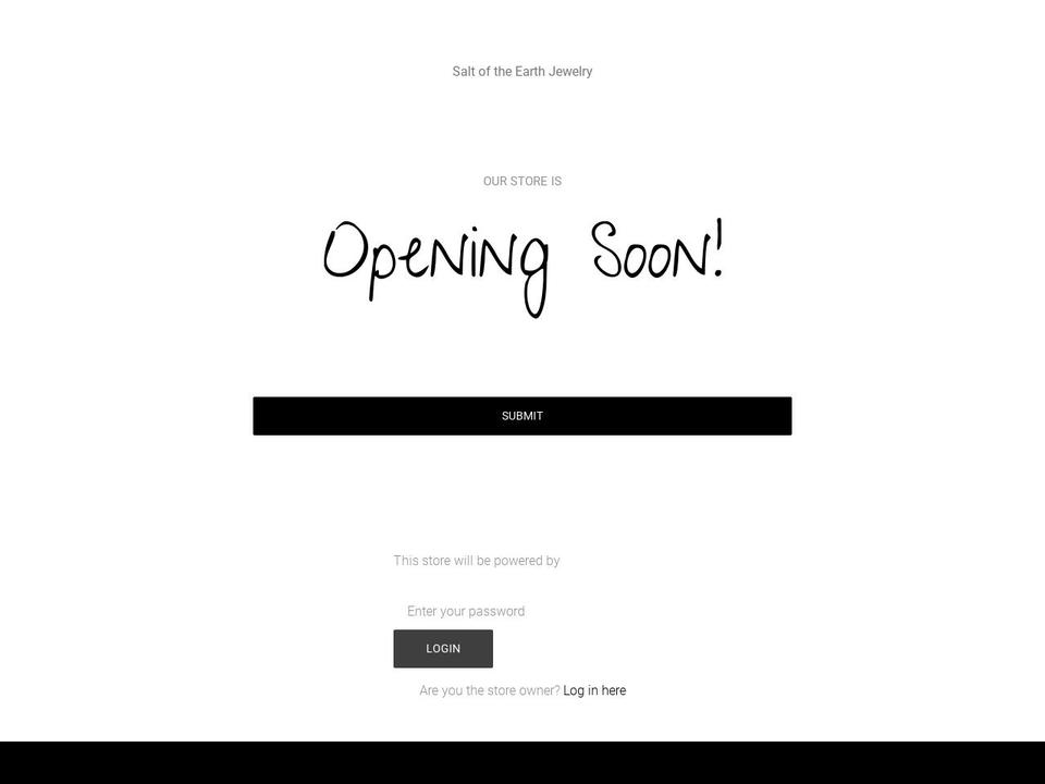 saltoftheearthjewelry.com — Shopify storefront screenshot
