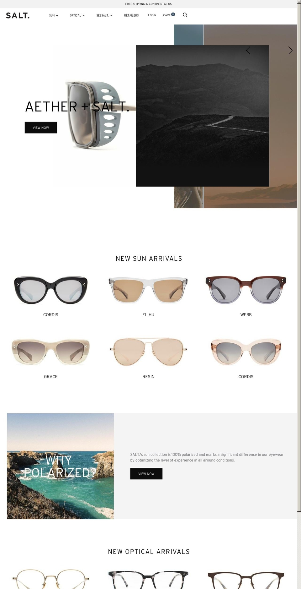 saltoptics.com shopify website screenshot