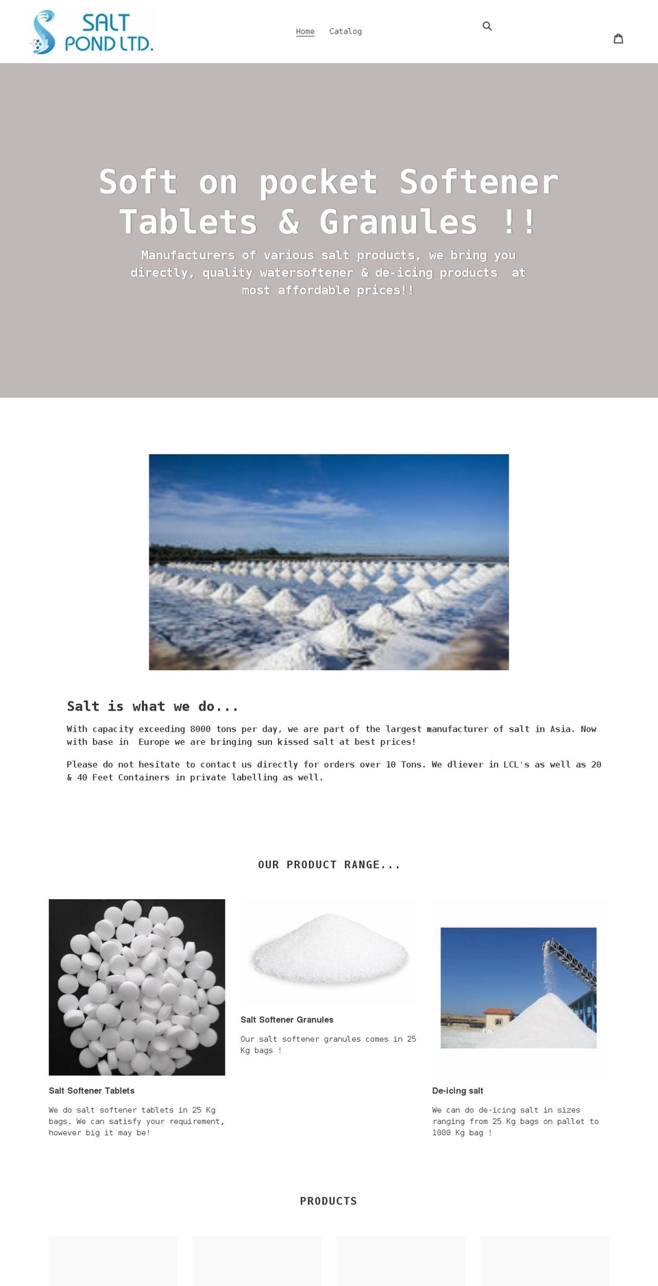 saltpond.co.uk shopify website screenshot