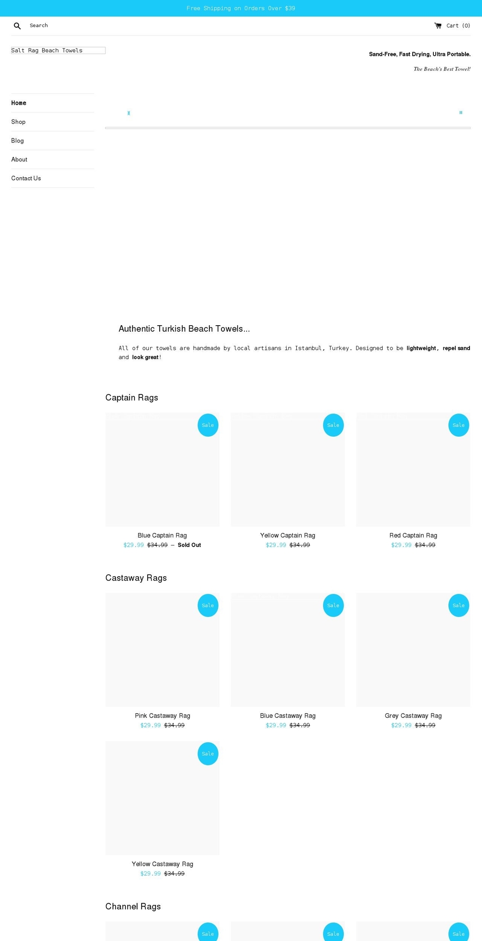 saltrag.com shopify website screenshot