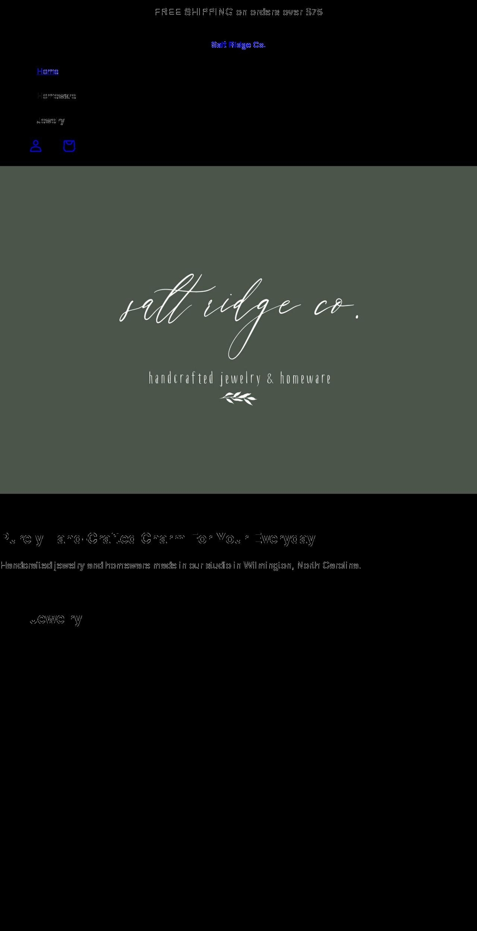 saltridgeco.com shopify website screenshot