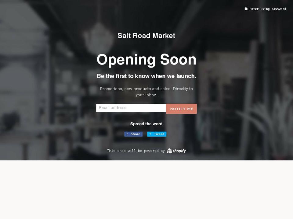 saltroadmarket.com shopify website screenshot