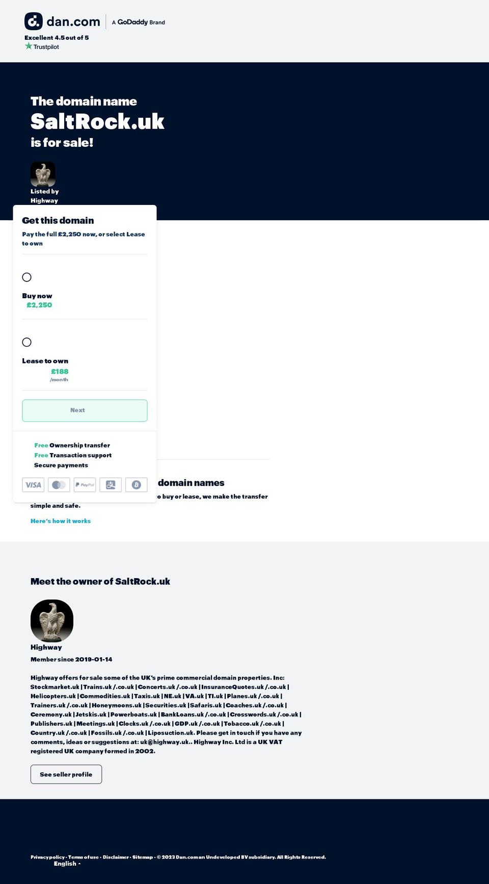 saltrock.uk shopify website screenshot