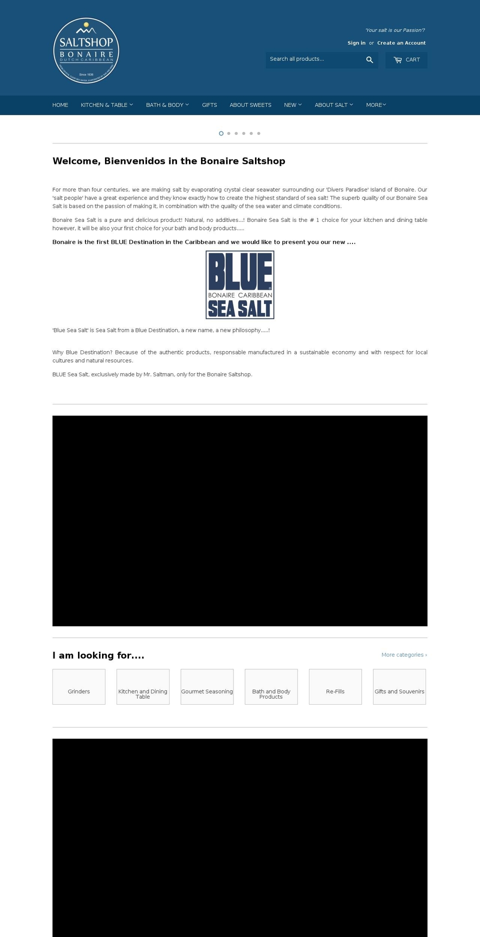 saltshopbonaire.com — Shopify storefront screenshot