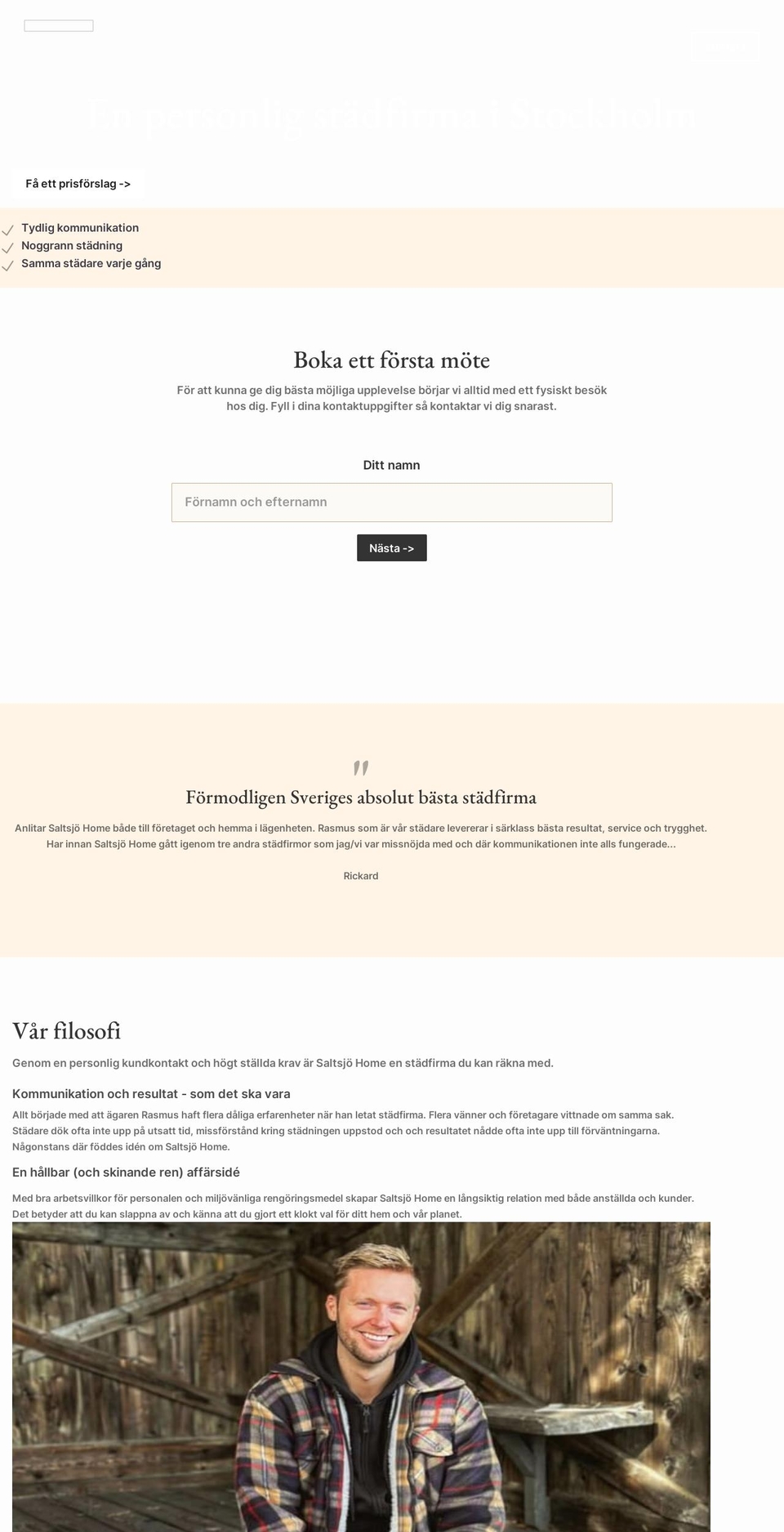 saltsjohome.se shopify website screenshot