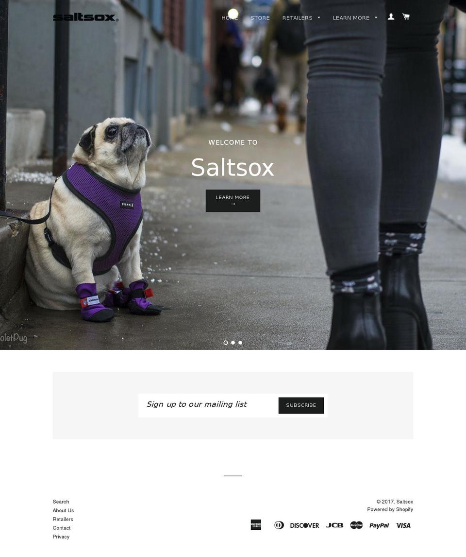 saltsox.com shopify website screenshot