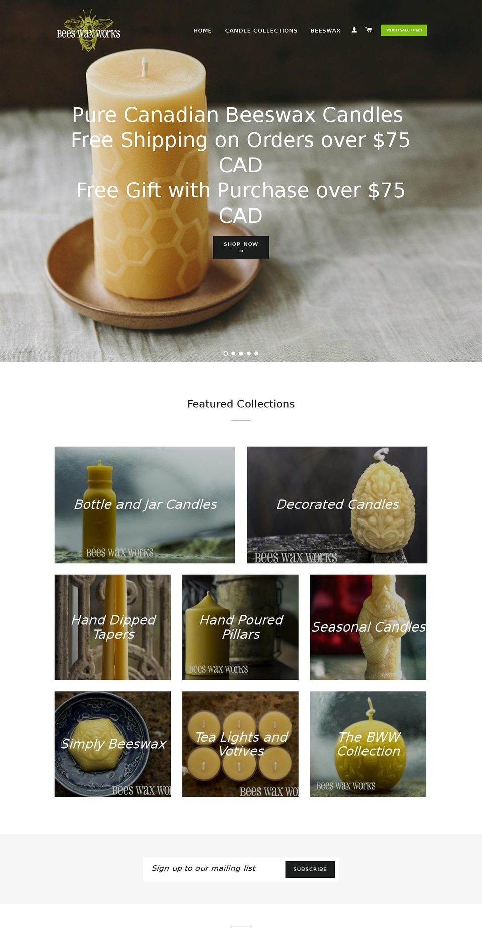 saltspringislandsbeeswaxworks.com — Shopify storefront screenshot
