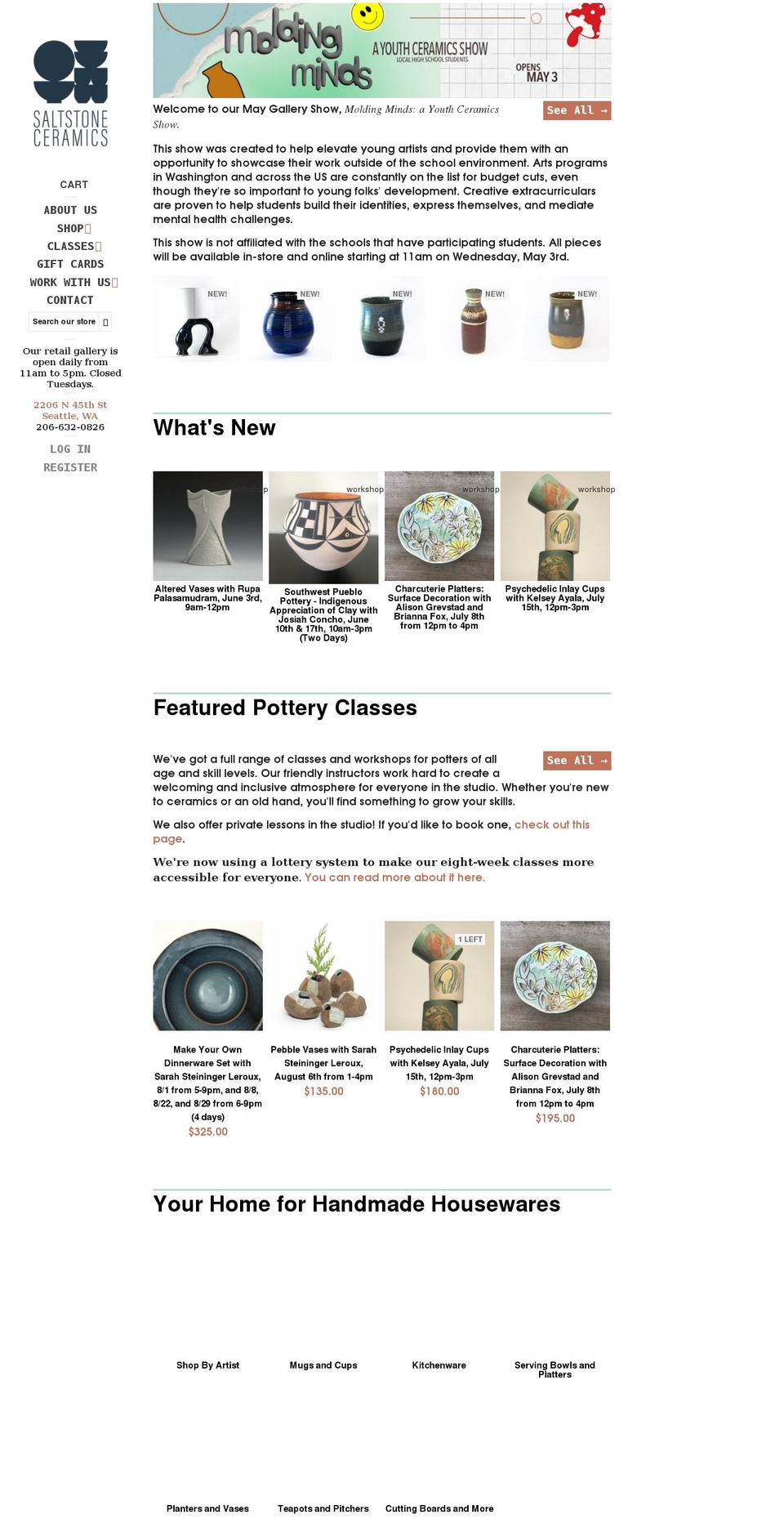 saltstoneceramics.com shopify website screenshot