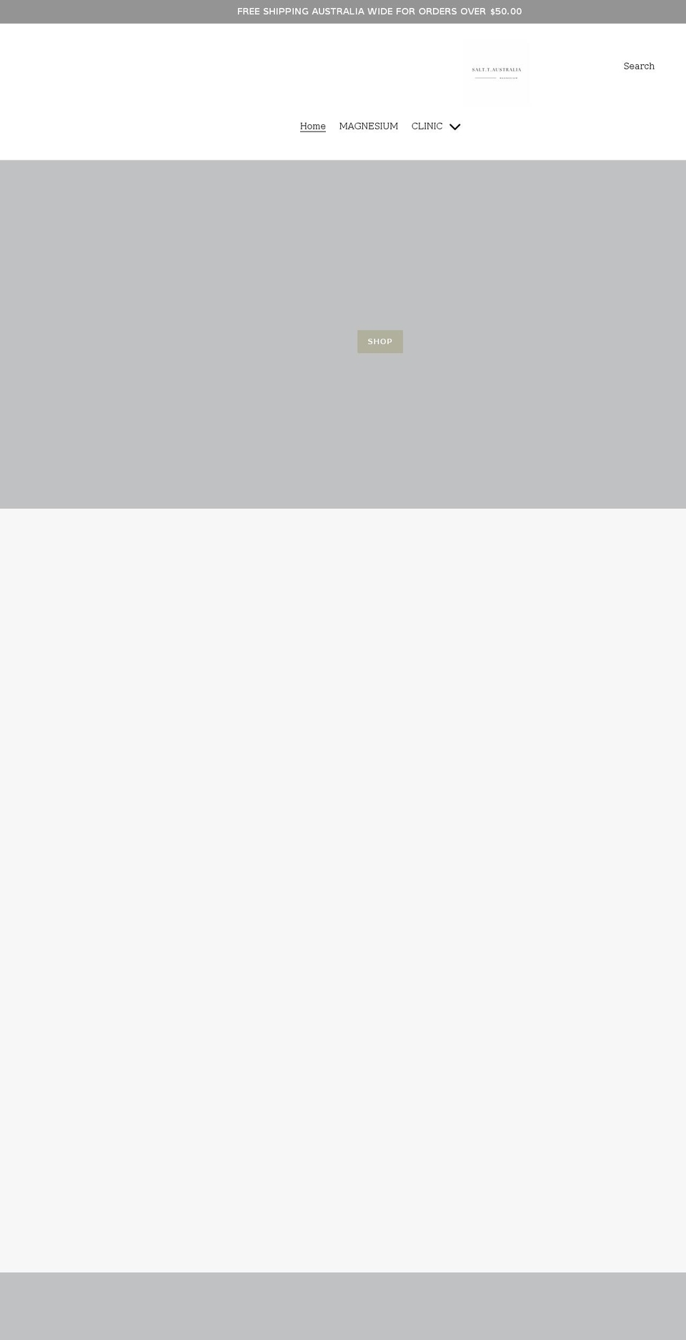 salttaustralia.com shopify website screenshot