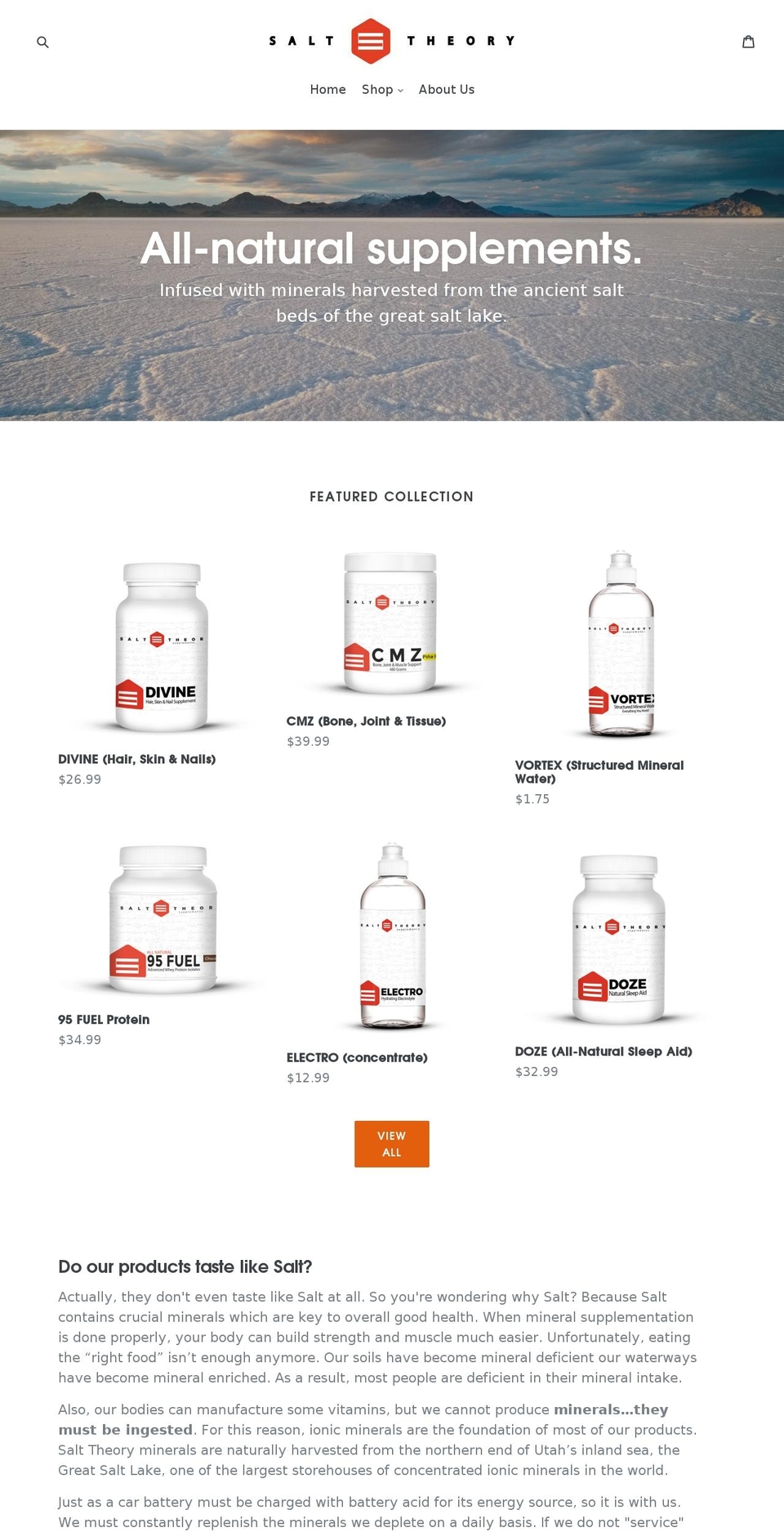 First look Shopify theme site example salttheorysupplements.com