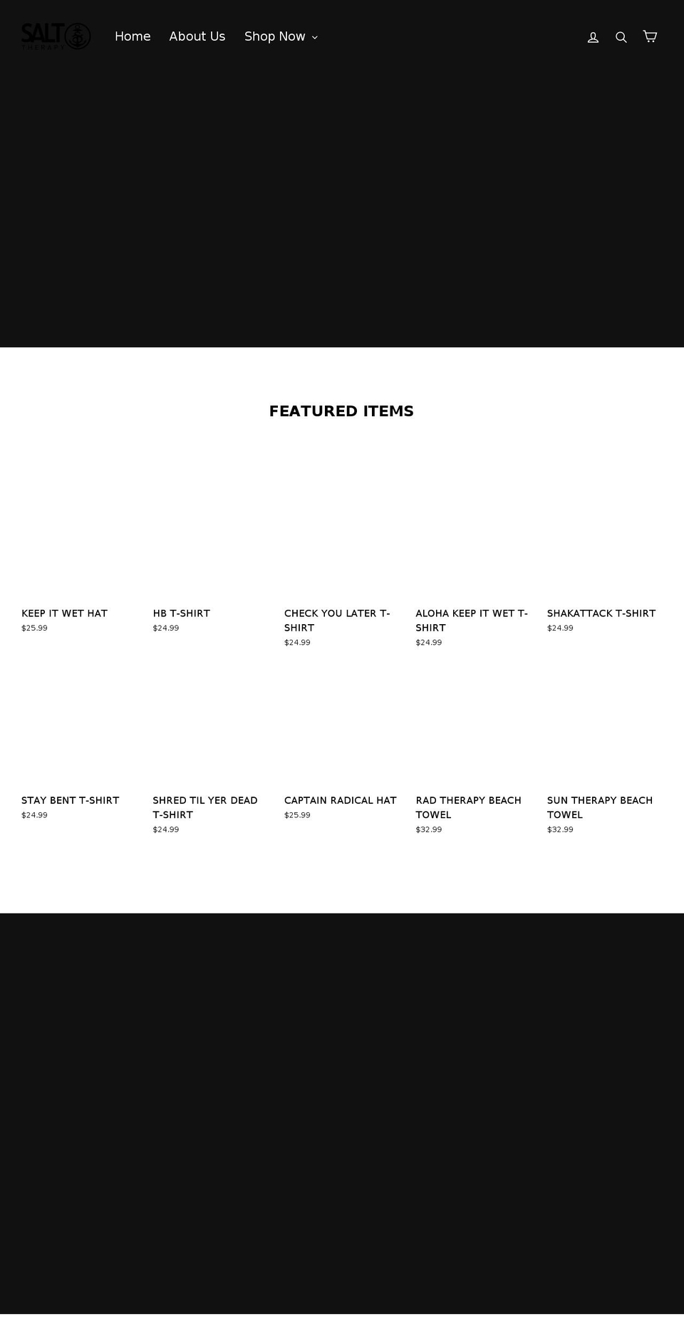 salttherapybrand.com — Shopify storefront screenshot