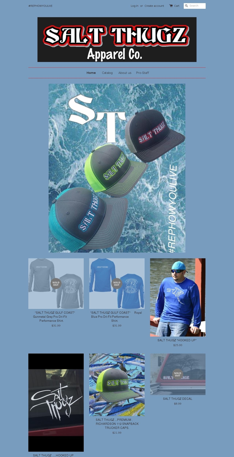 saltthugz.com shopify website screenshot