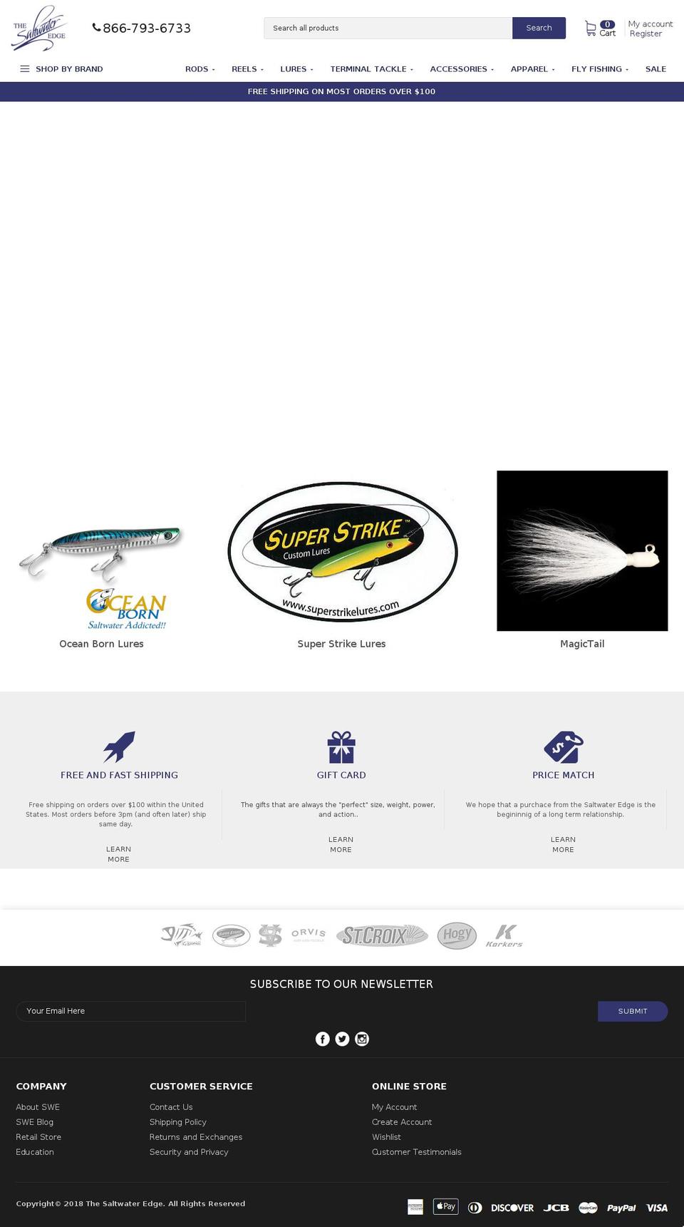 saltwateredge.com — Shopify storefront screenshot