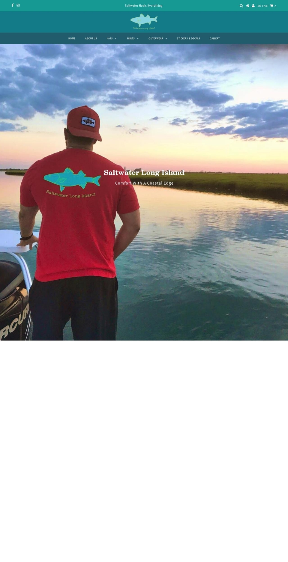 saltwaterlongisland.com shopify website screenshot
