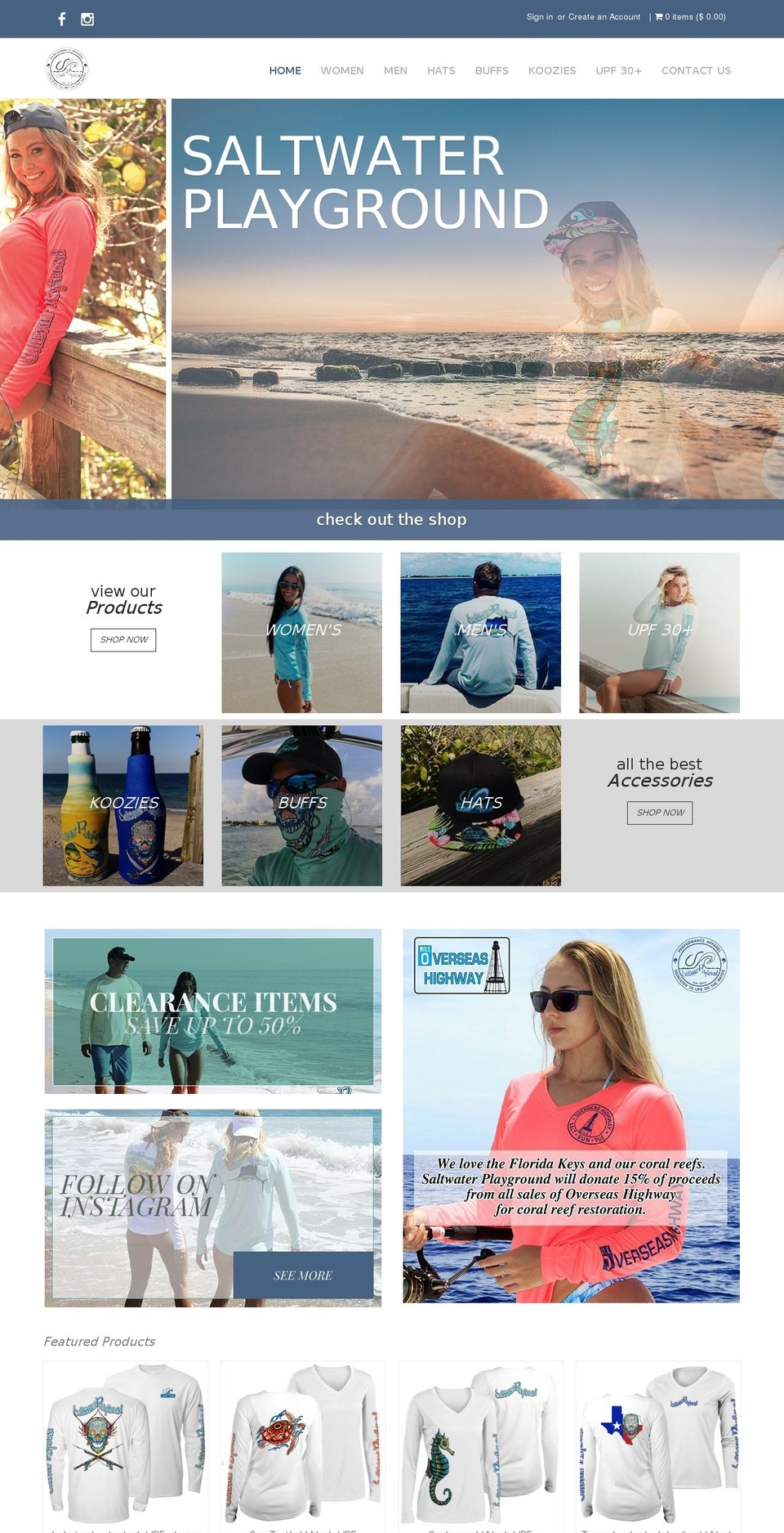 saltwaterplayground.com shopify website screenshot
