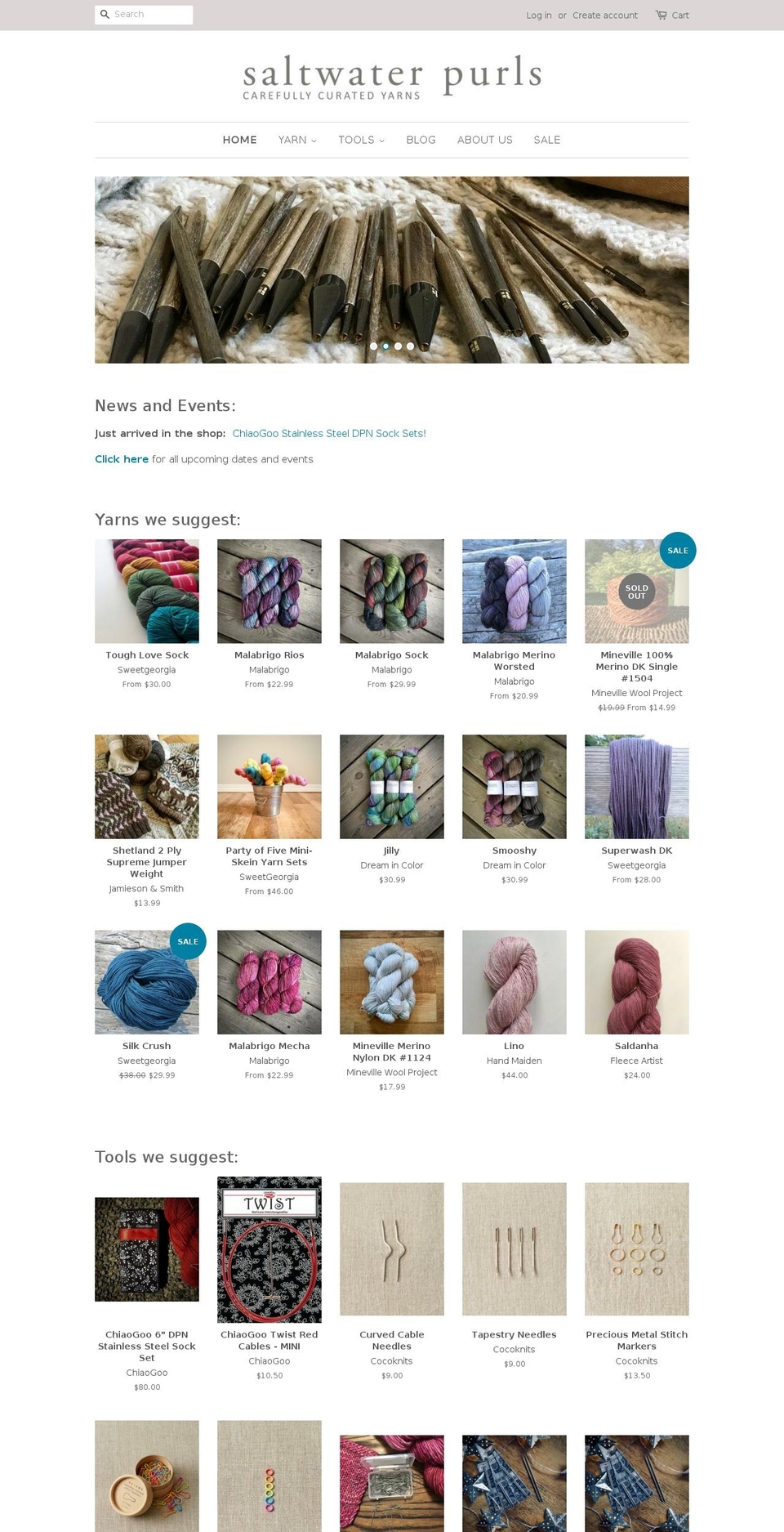 saltwaterpurls.com — Shopify storefront screenshot