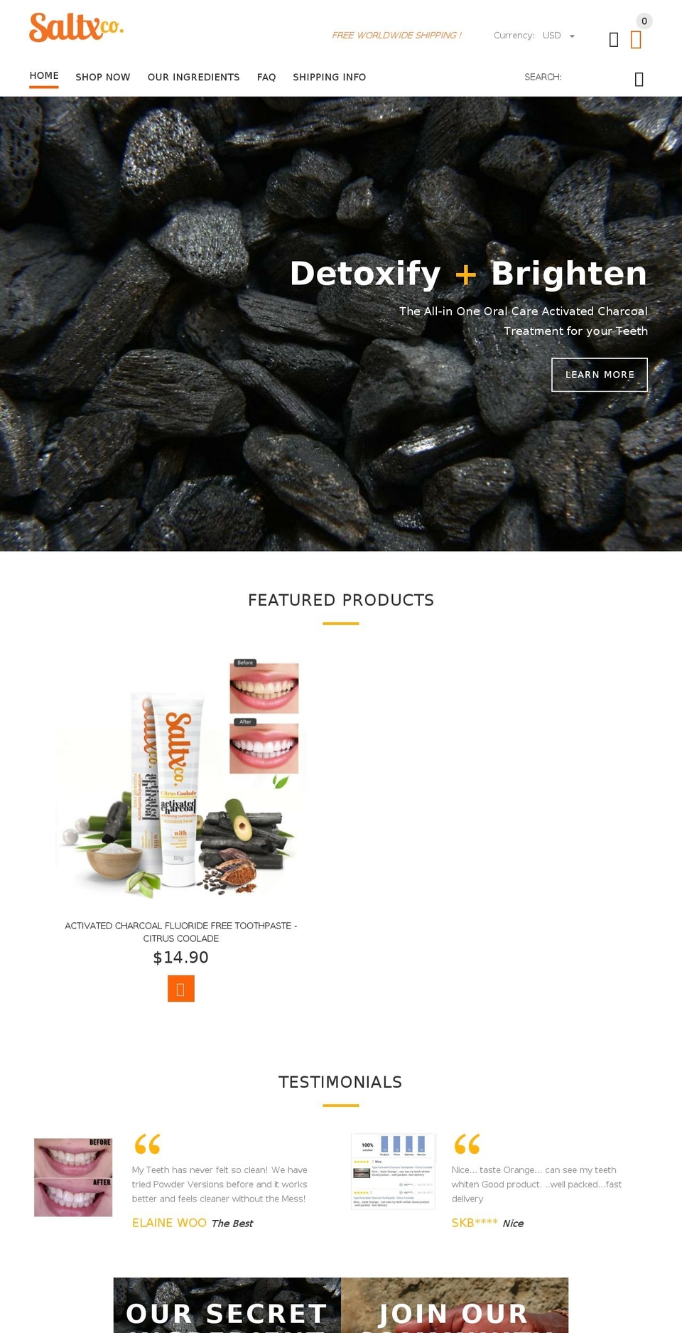 saltxco.com — Shopify storefront screenshot