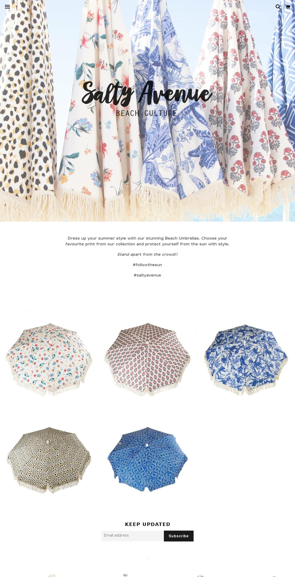 salty-avenue.com — Shopify storefront screenshot