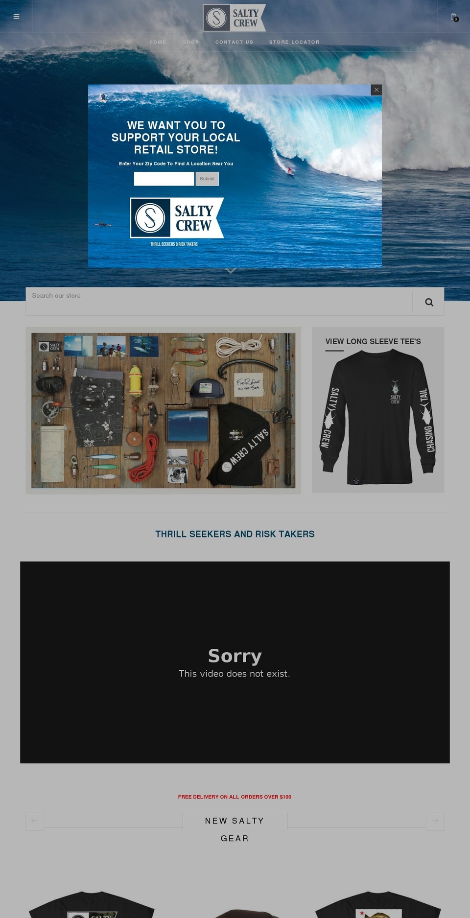 salty-crew.com shopify website screenshot