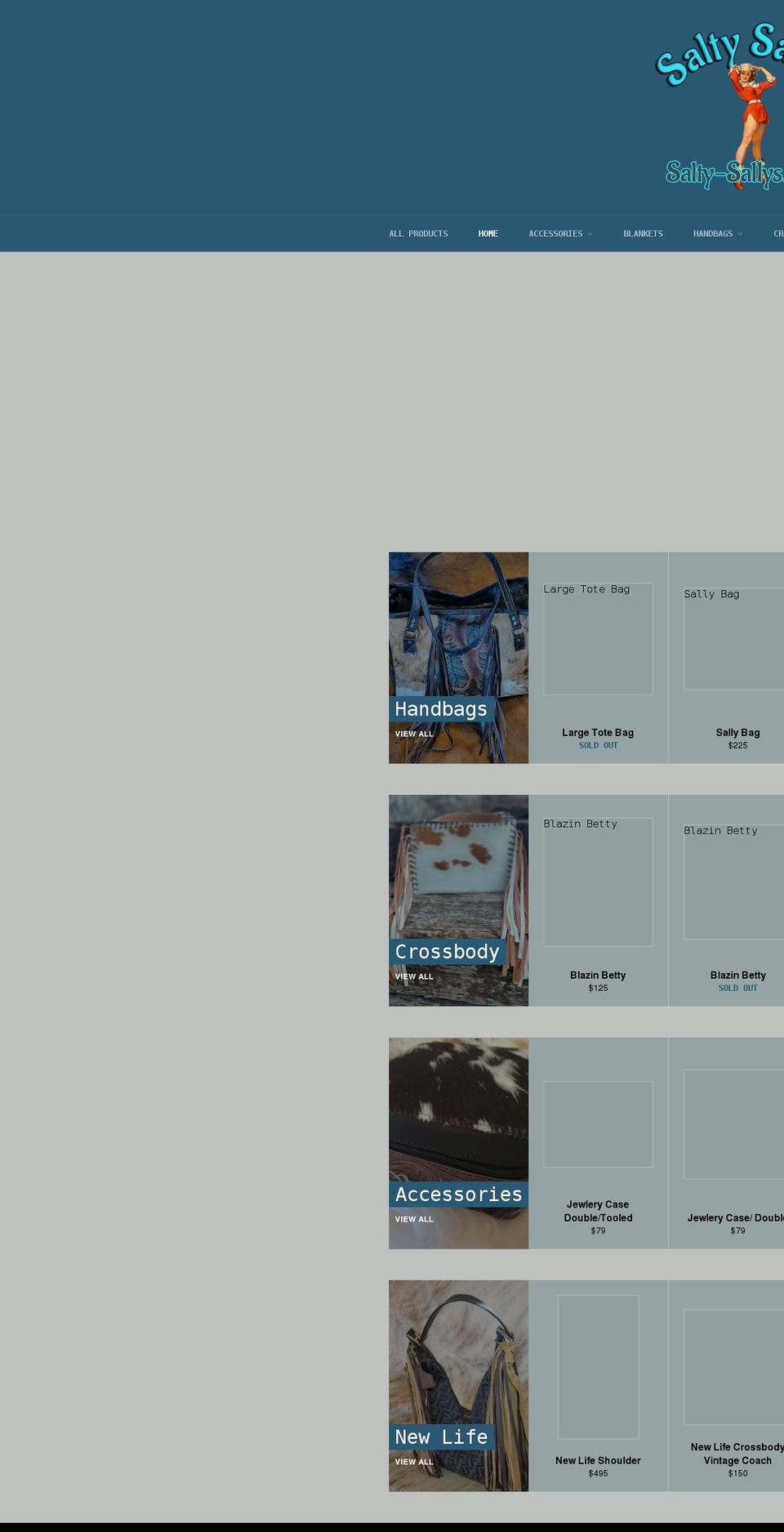 salty-sallys.com shopify website screenshot