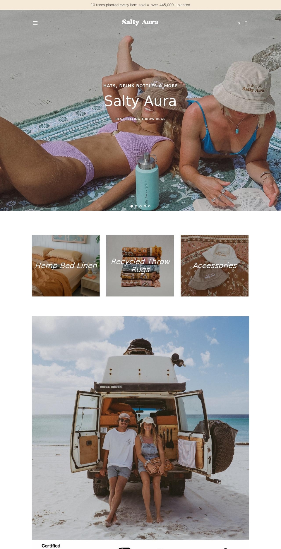 saltyaura.com — Shopify storefront screenshot