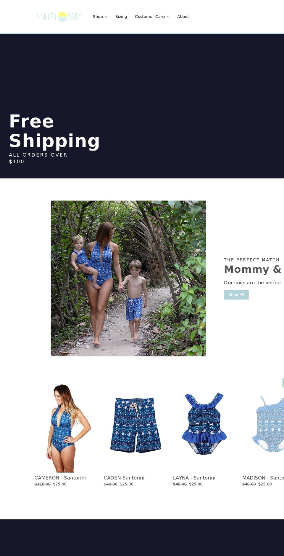 saltybaby.com — Shopify storefront screenshot