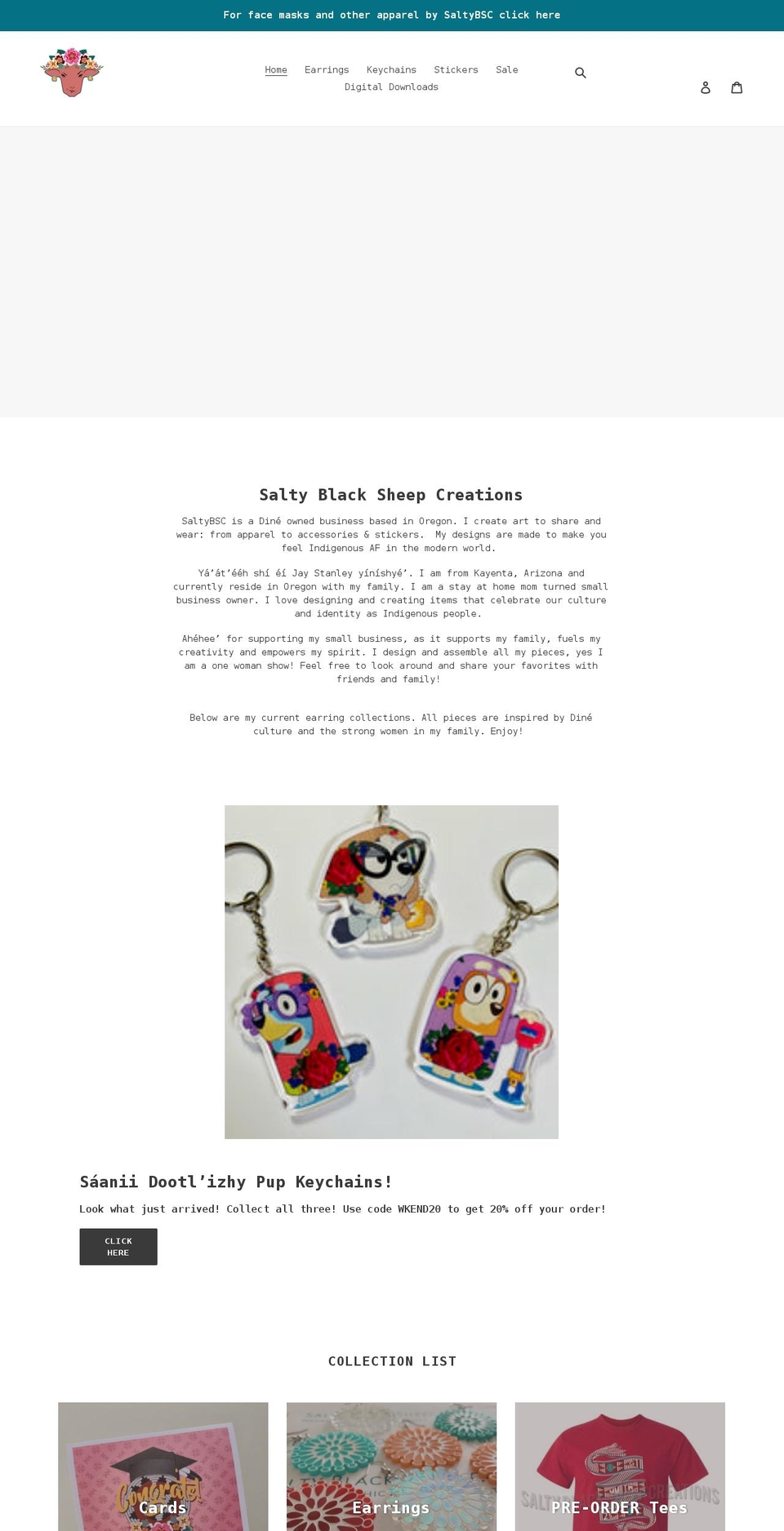 saltybsc.com shopify website screenshot