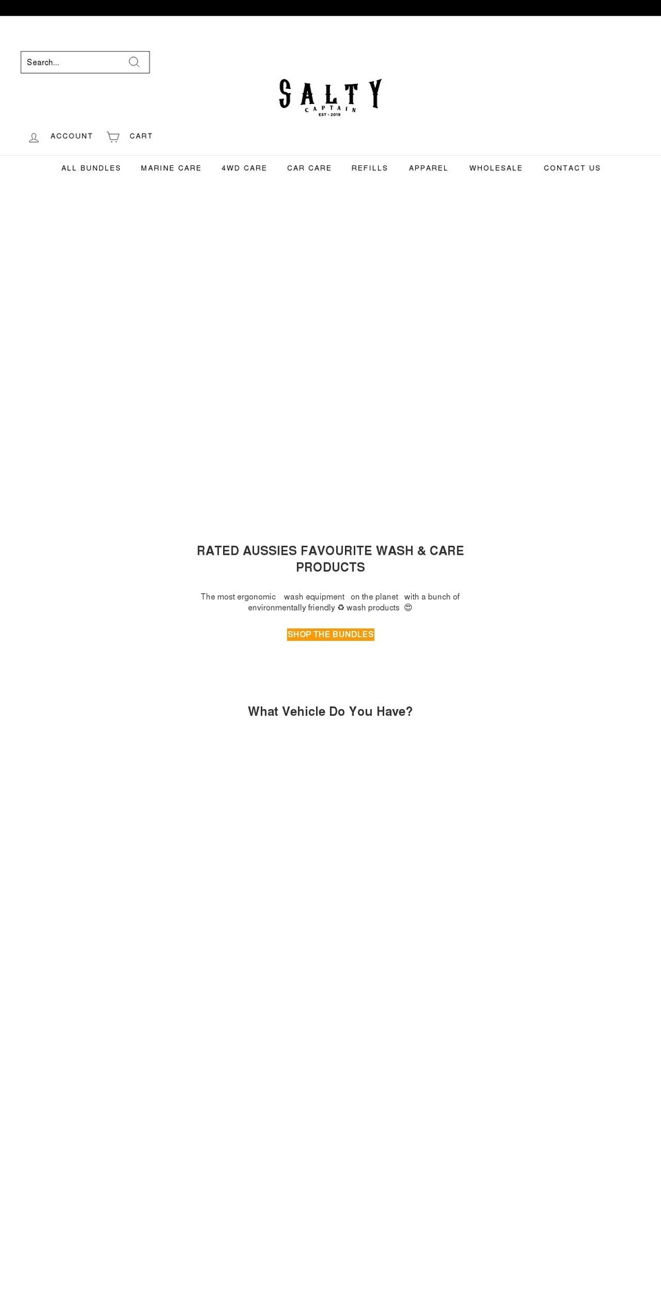saltycaptain.com.au shopify website screenshot