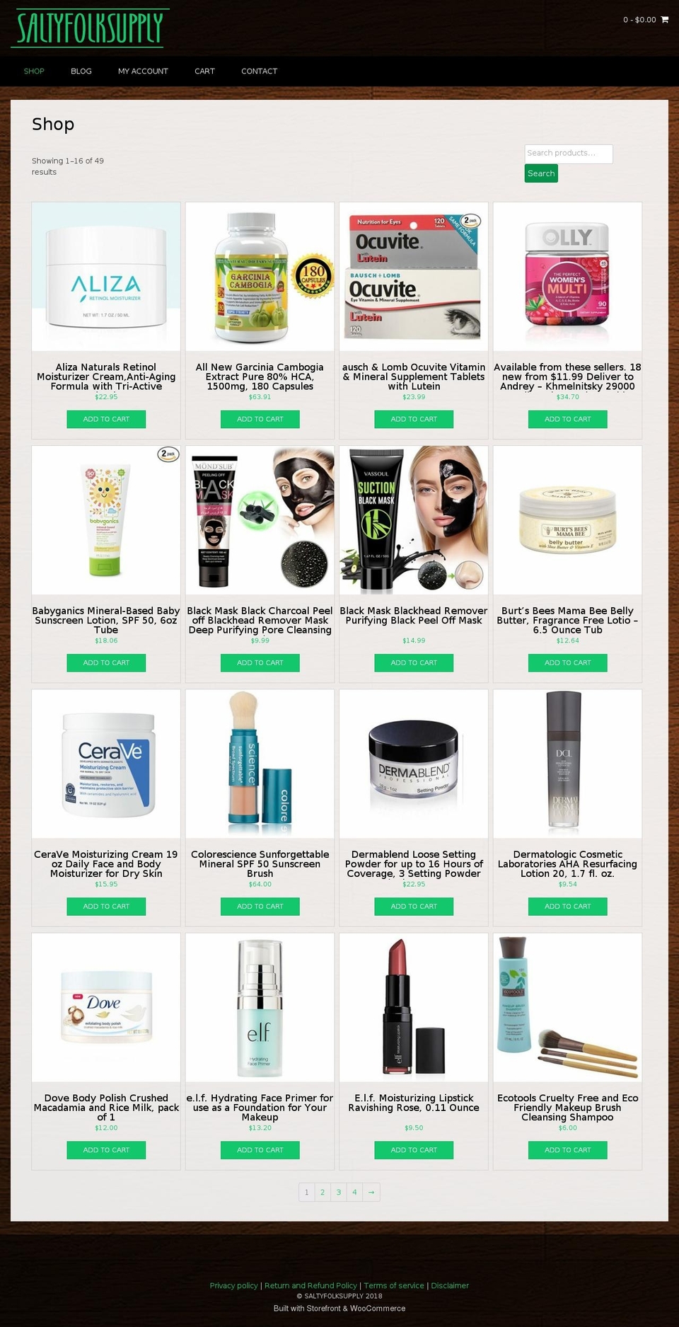 saltyfolksupply.com shopify website screenshot