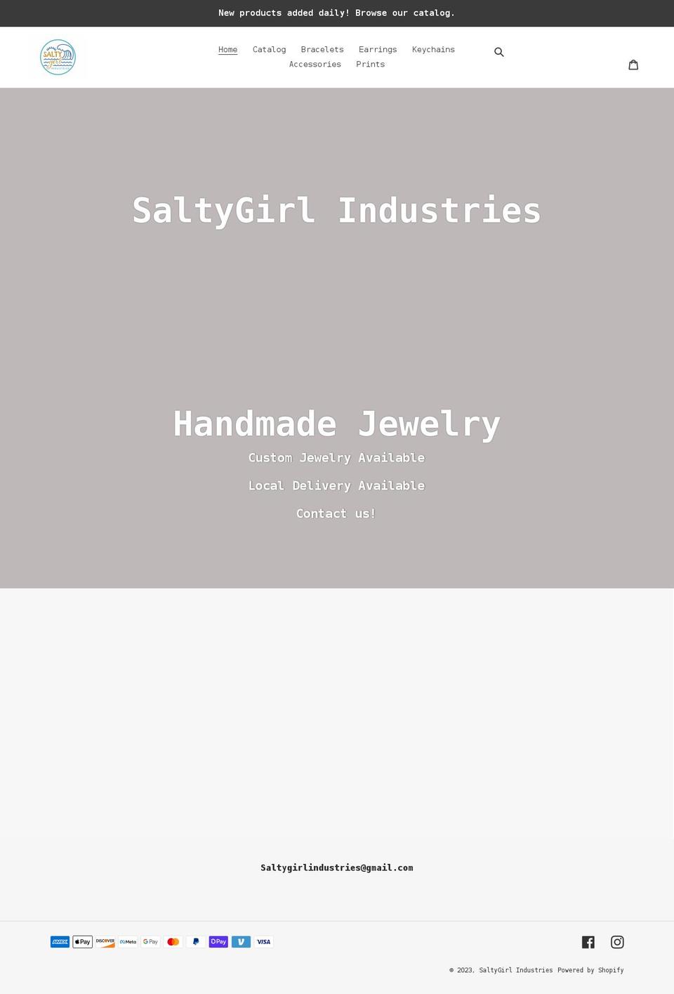 saltygirl.net shopify website screenshot