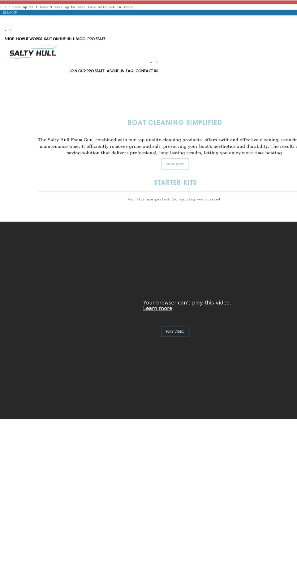 saltyhullproducts.com shopify website screenshot