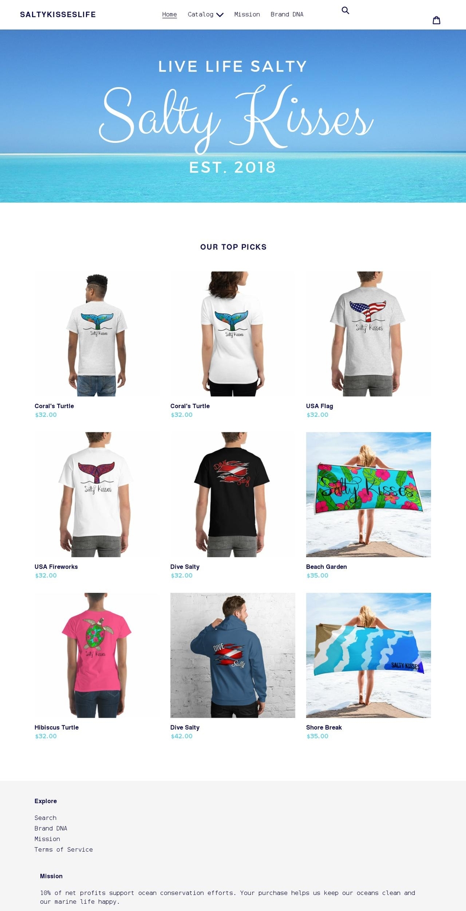 saltykisseslife.com shopify website screenshot