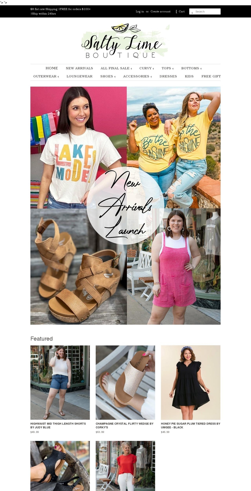saltylimeboutique.com — Shopify storefront screenshot