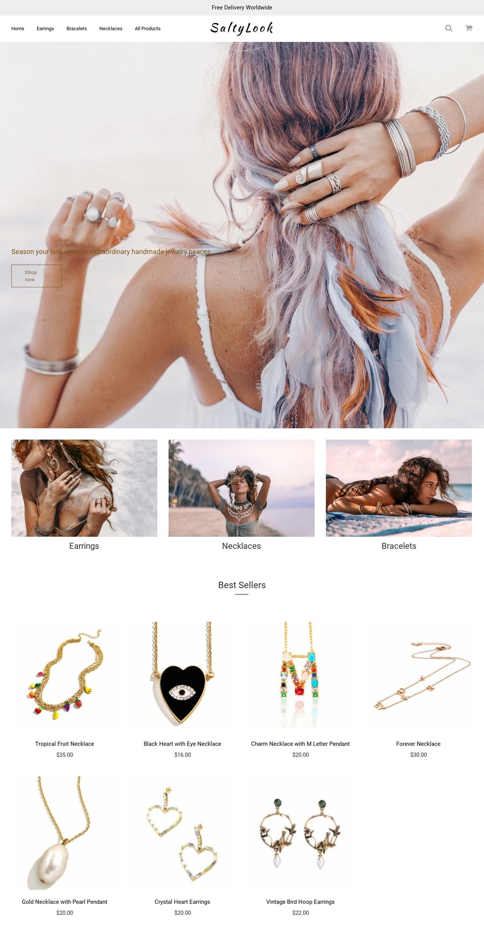saltylook.com — Shopify storefront screenshot