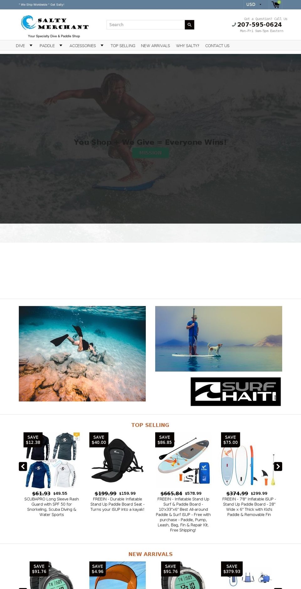 saltymerchant.com shopify website screenshot