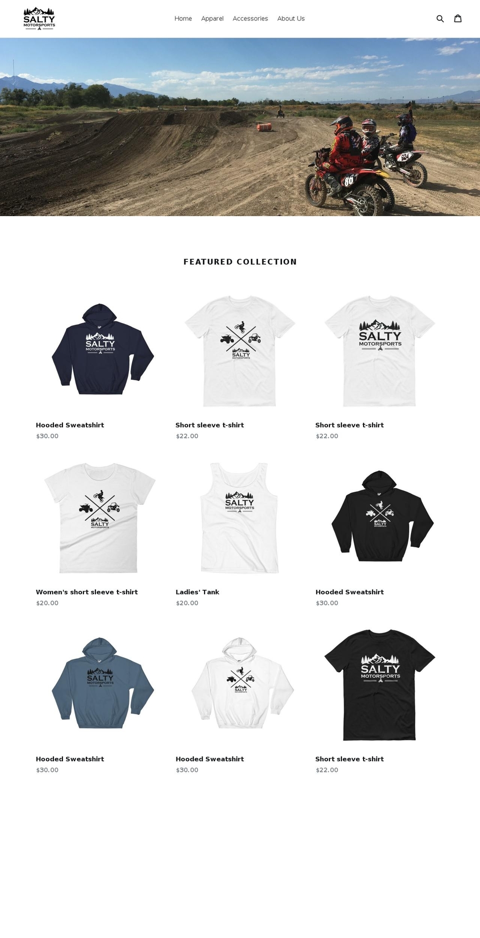 saltymotorsports.com — Shopify storefront screenshot
