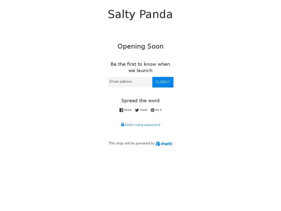 saltypanda.com — Shopify storefront screenshot