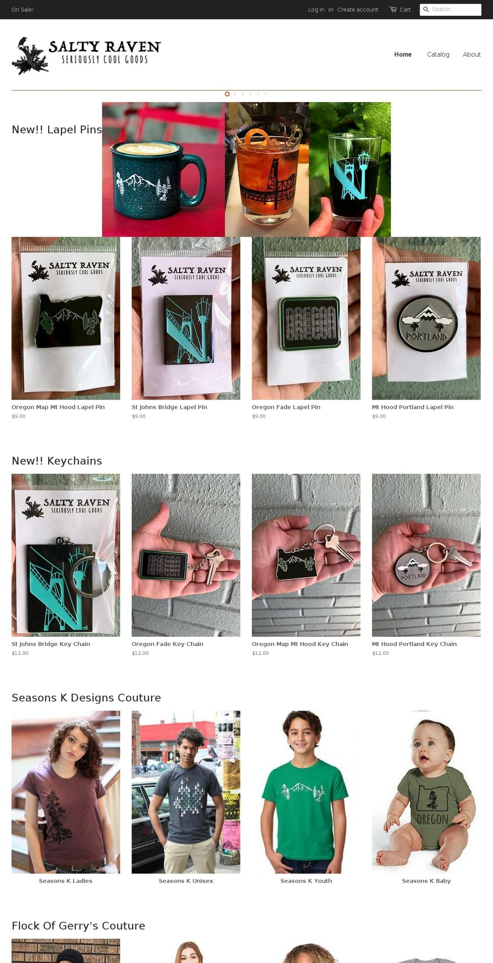 saltyraven.net shopify website screenshot