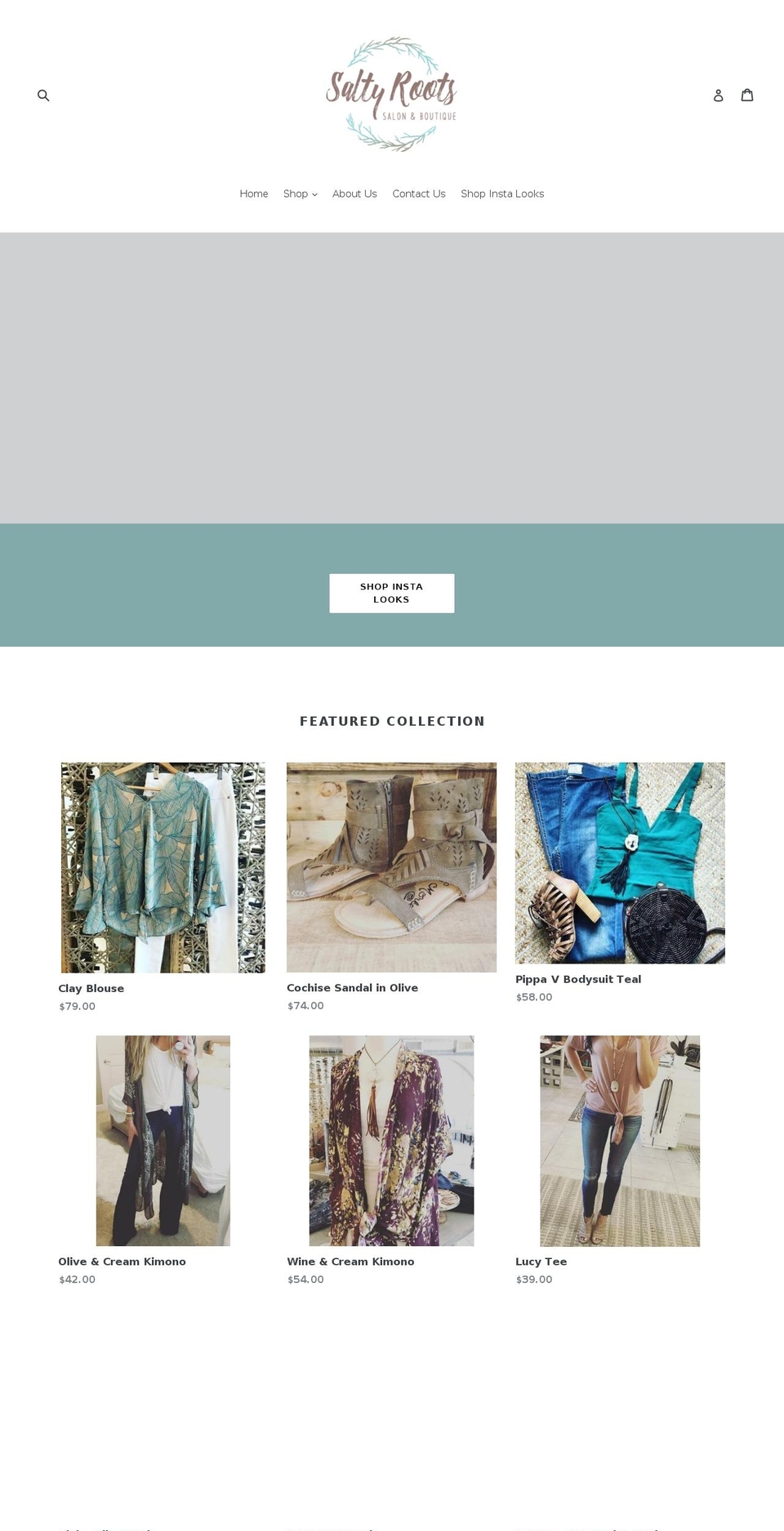 saltyrootsboutique.com shopify website screenshot