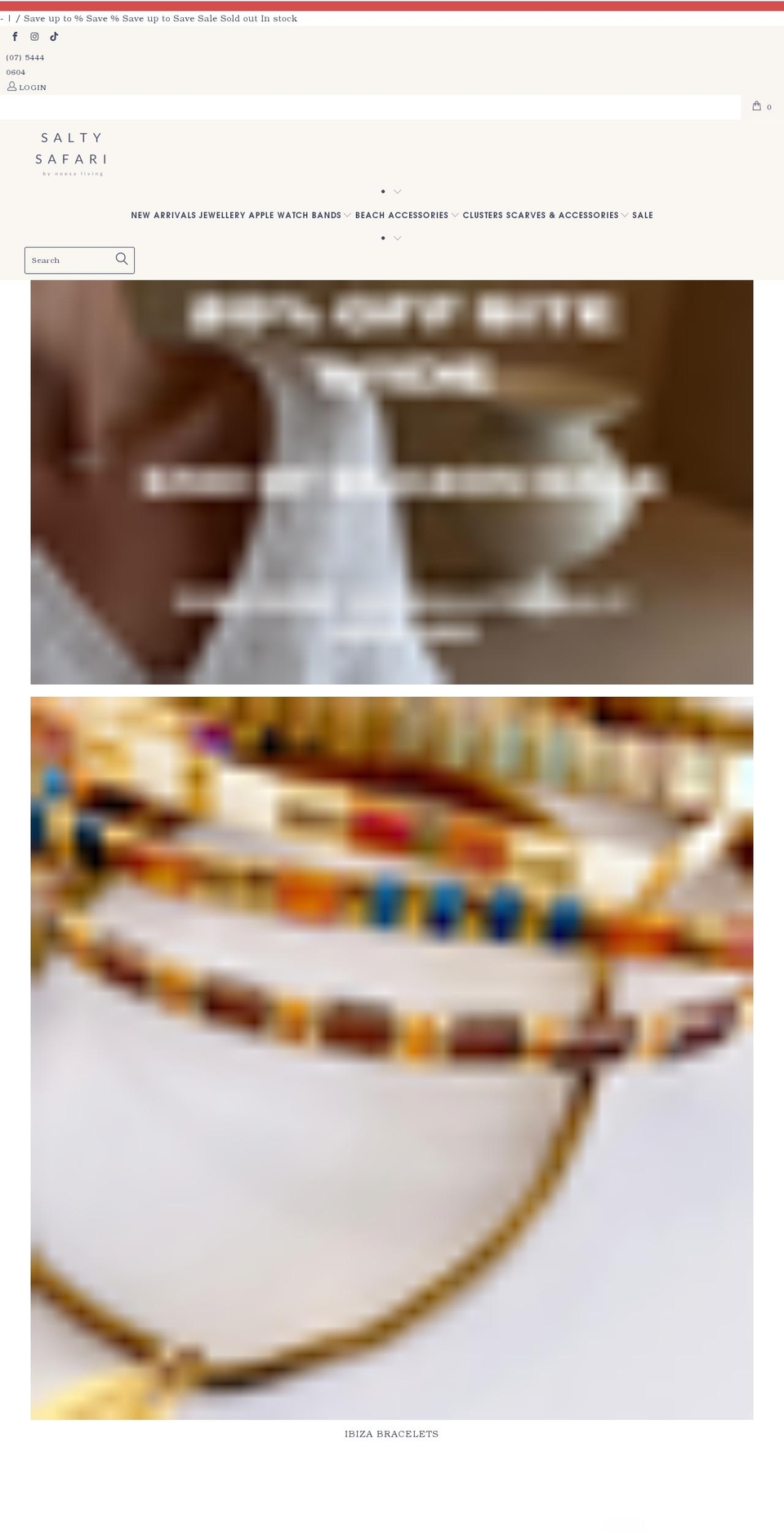 saltysafari.com.au shopify website screenshot