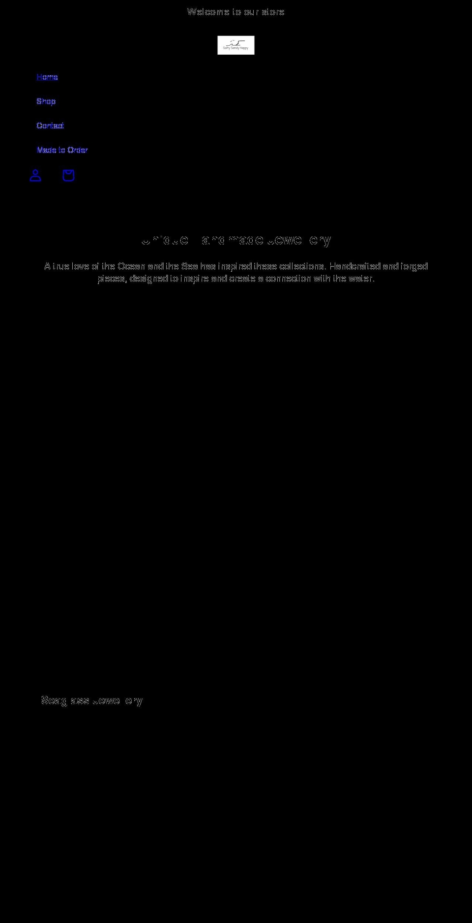 saltysandyhappy.co.uk shopify website screenshot