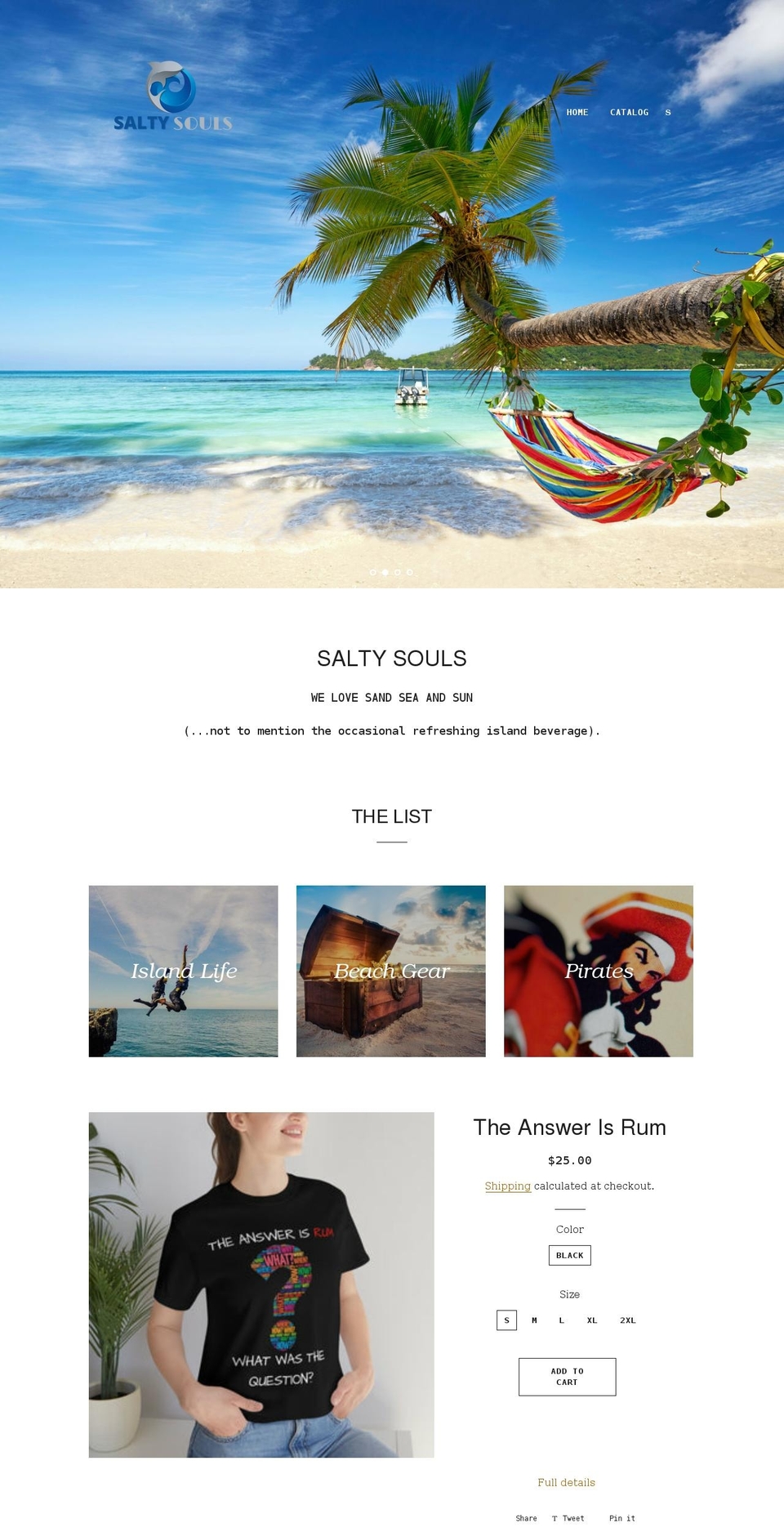 saltysouls.net shopify website screenshot
