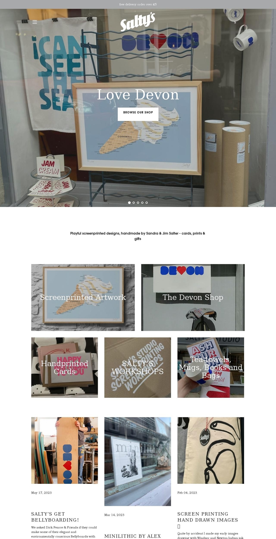 saltysstudio.com shopify website screenshot