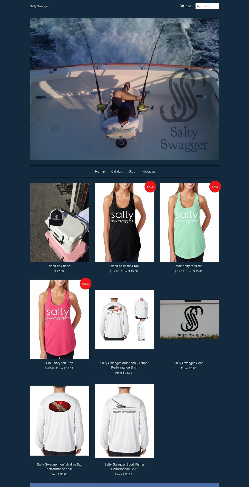 saltyswagger.info shopify website screenshot