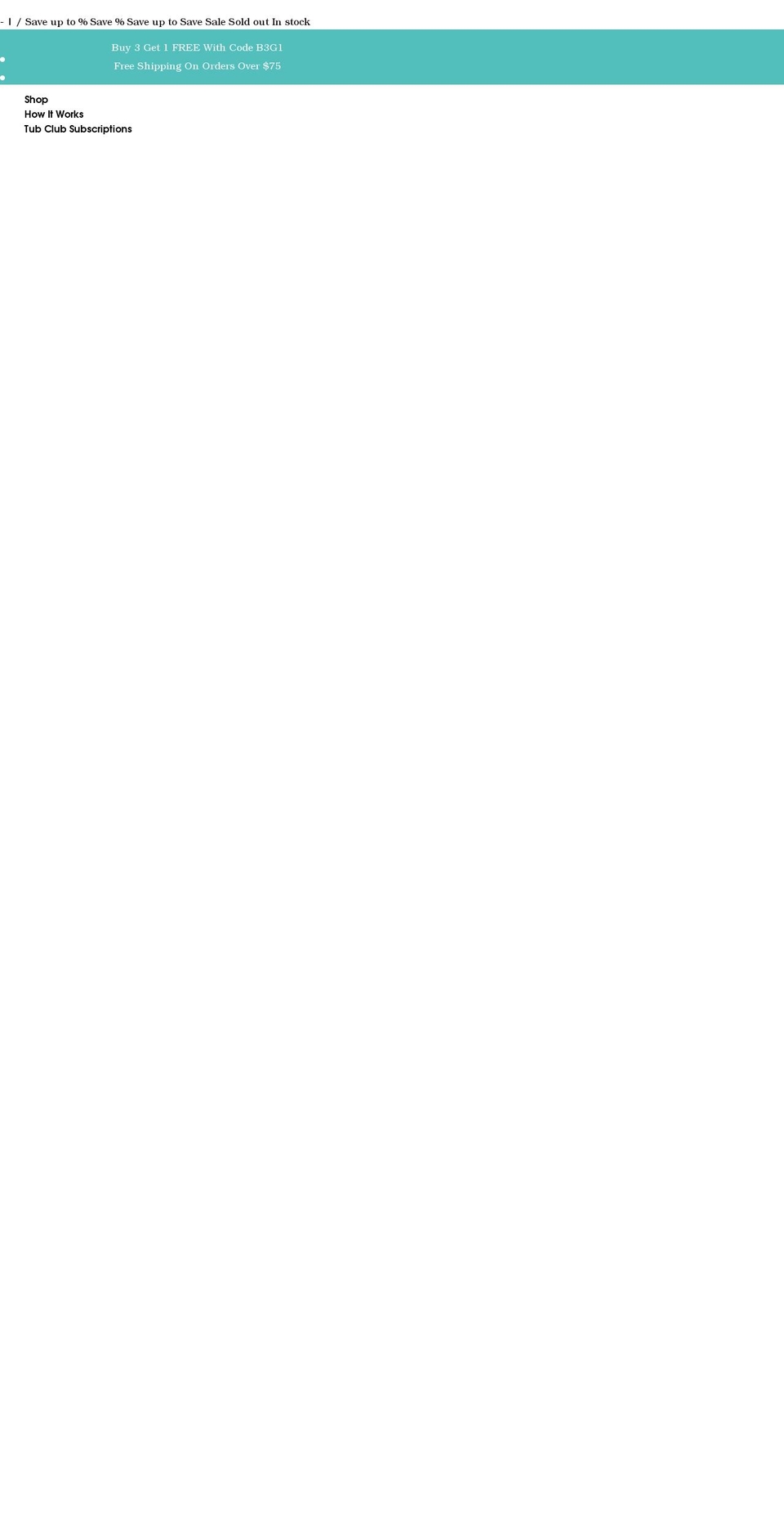 saltytub.com shopify website screenshot