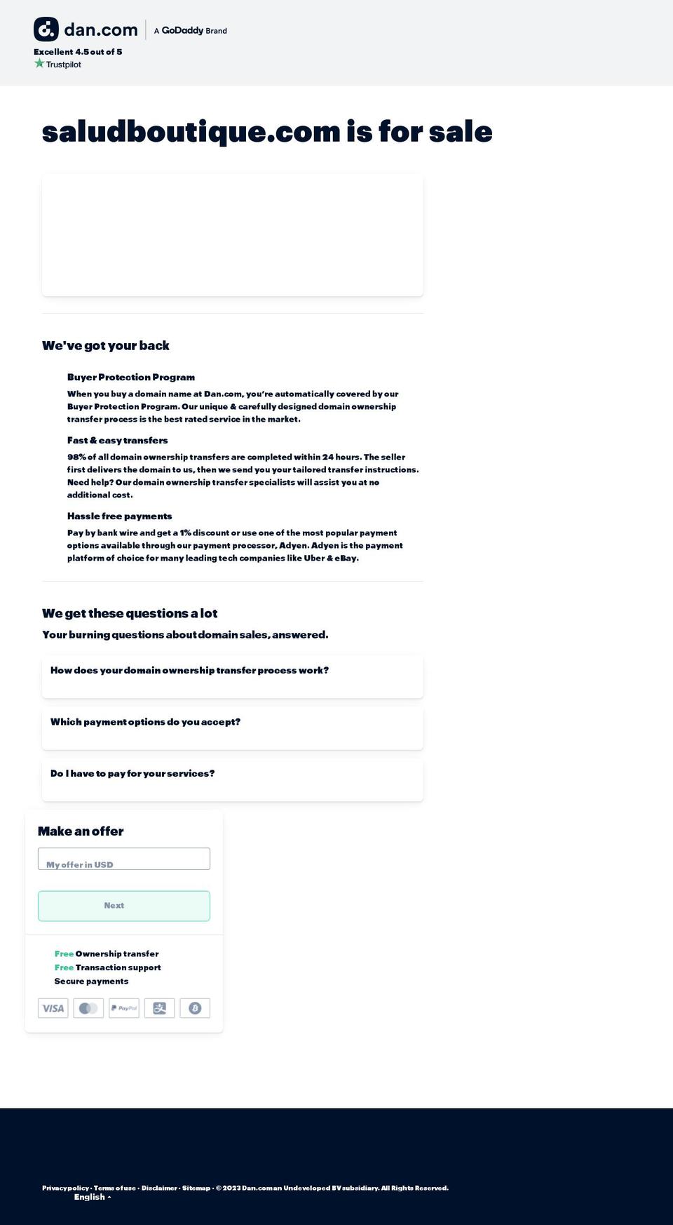 saludboutique.com — Shopify storefront screenshot