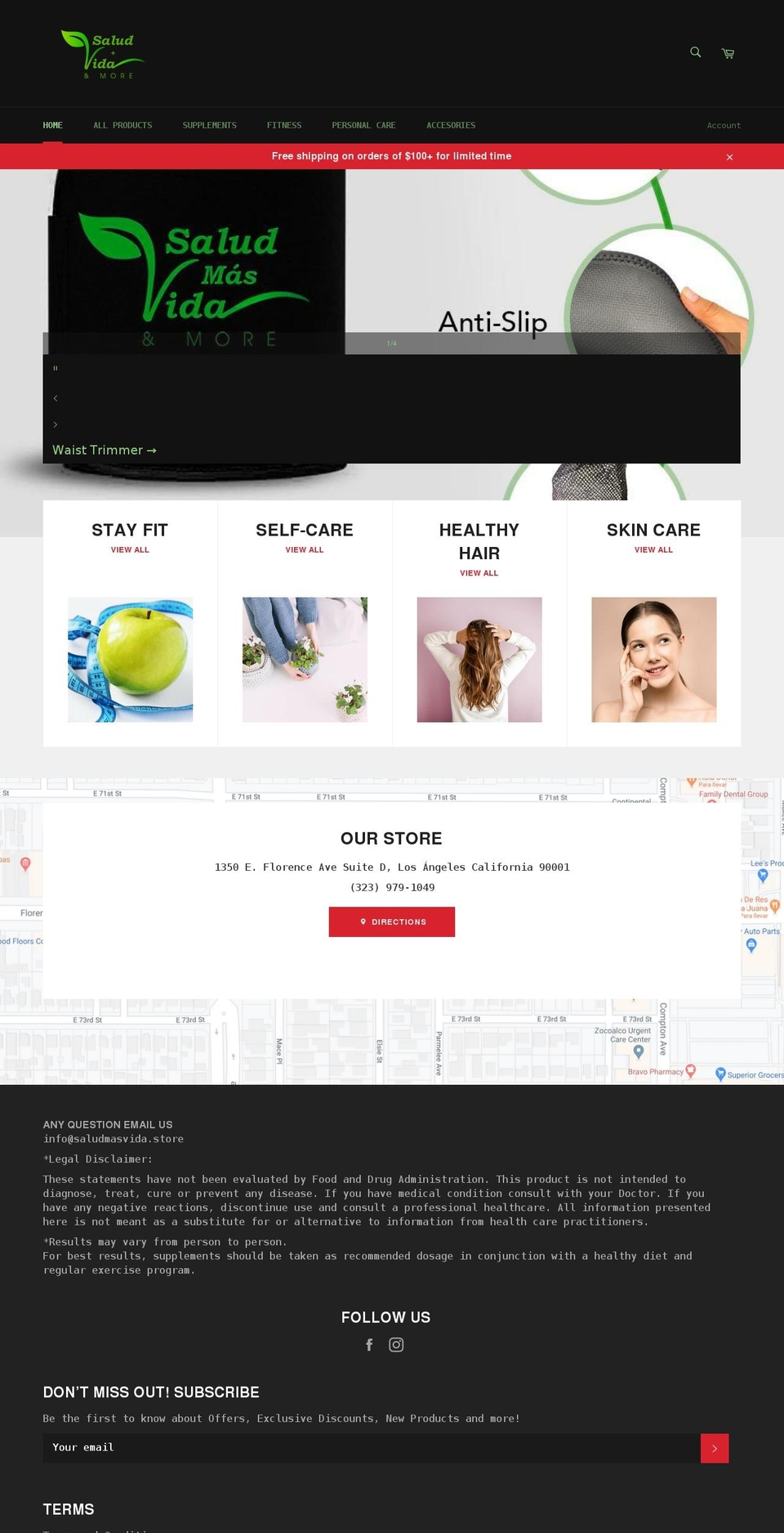 saludmasvida.store shopify website screenshot