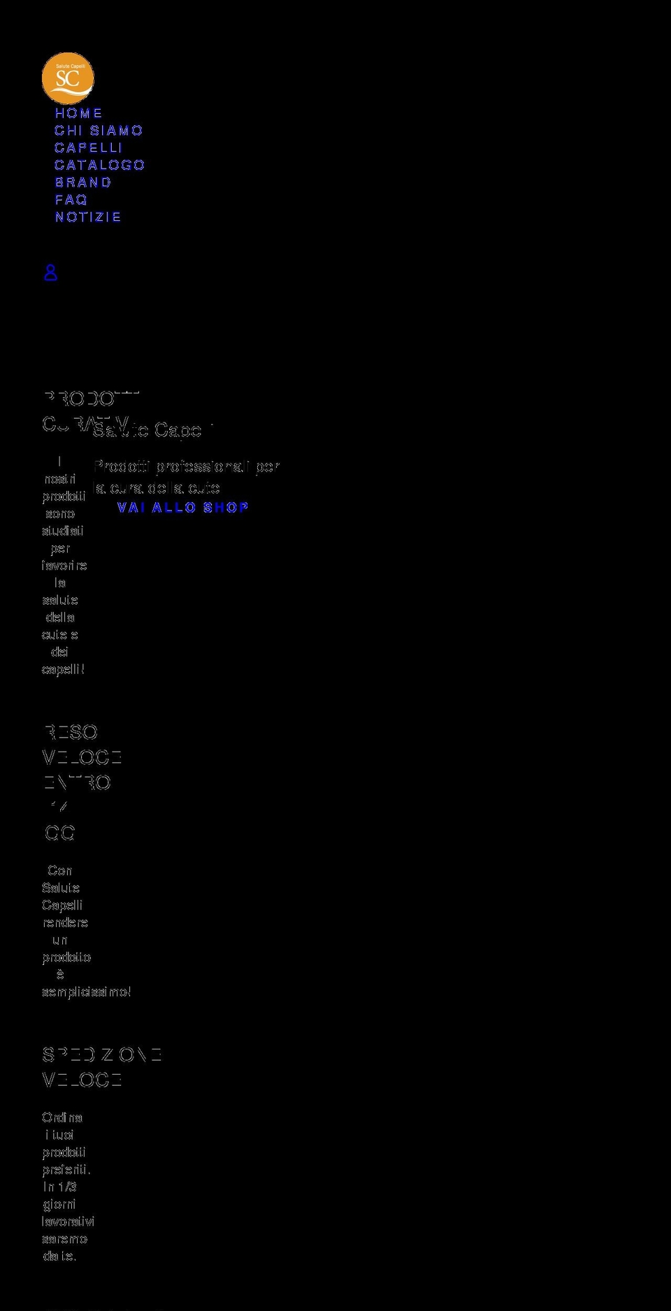 salutecapelli.it shopify website screenshot