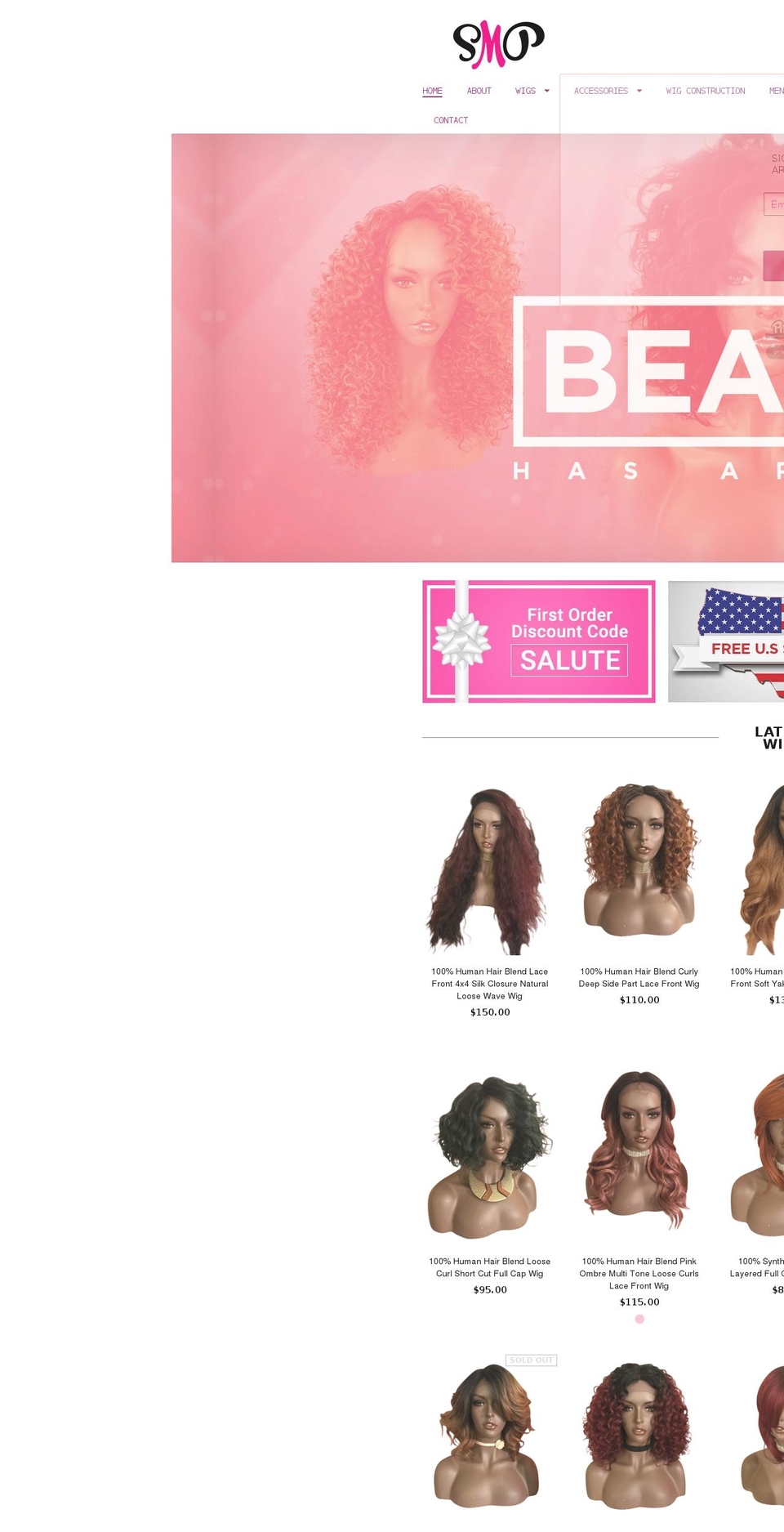 salutemahpretty.com shopify website screenshot